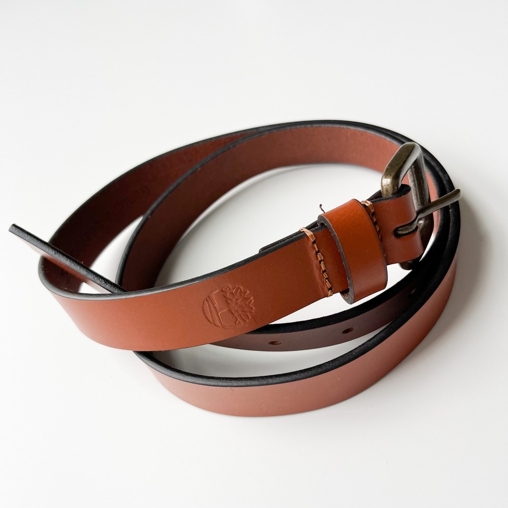 Timberland Mens Tan Brown‎ Genuine Leather Belt Medium